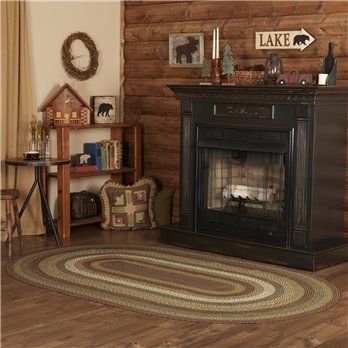 Tea Cabin Jute Rug Oval w/ Pad 60x96