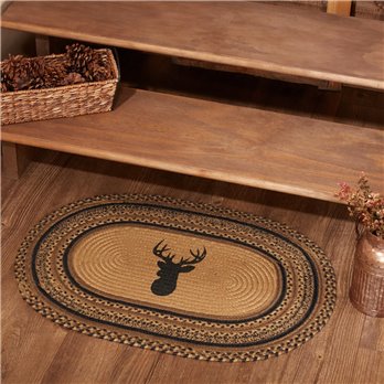 Trophy Mount Jute Rug Oval w/ Pad 20x30