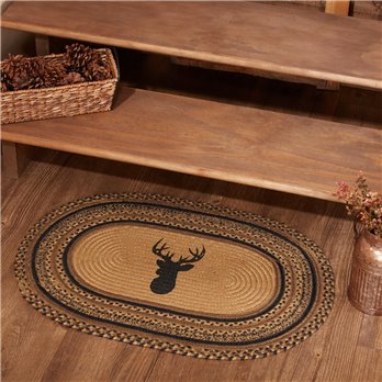 Trophy Mount Jute Rug Oval w/ Pad 20x30