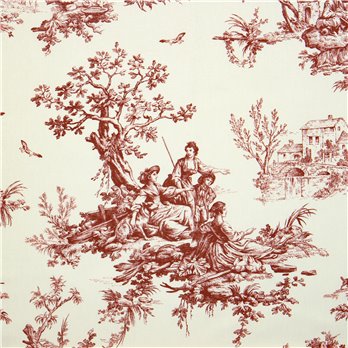 Bouvier Red Set of 4 Napkins - Toile