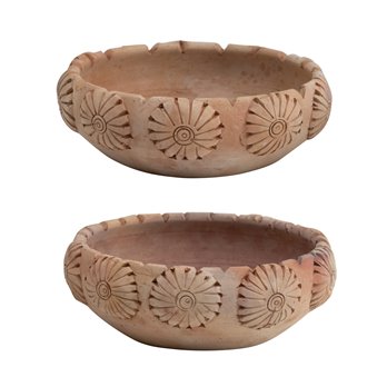 Handmade Decorative Engraved Terra-cotta Bowl