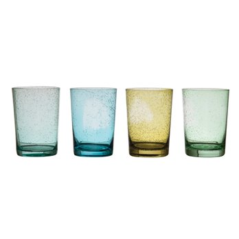 12 oz. Bubble Glass Drinking Glass, 4 Colors