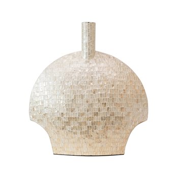 Decorative Capiz & Paper Mache Vase