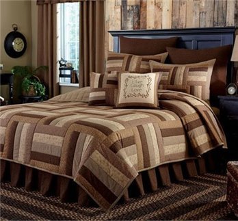 Shades of Brown Queen 3 Piece Quilt Set