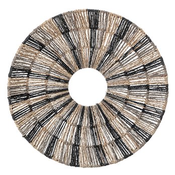 Circular Brown, Black & Grey Seagrass Wall Décor