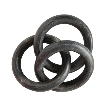 Marble Circle Chain Décor, Black