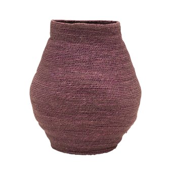 Hand-Woven Seagrass Basket, Lilac Color