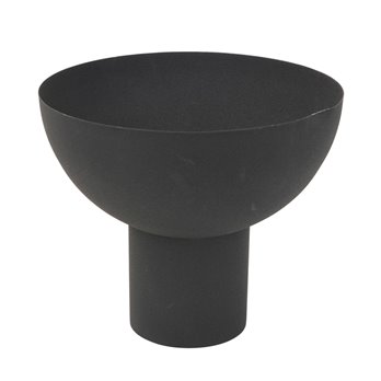 Decorative Metal Footed Bowl, Black