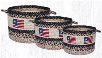 Original Flag Printed Braided Utility Basket 9"x7"