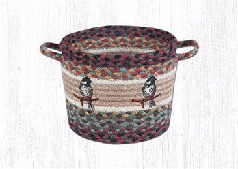 Chickadee Printed Braided Utility Basket 13"x9"