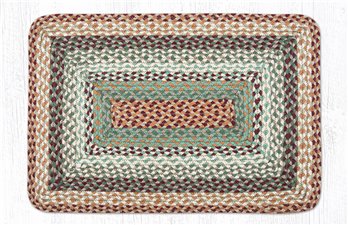 Buttermilk/Cranberry Rectangular Braided Rug 20"x30"