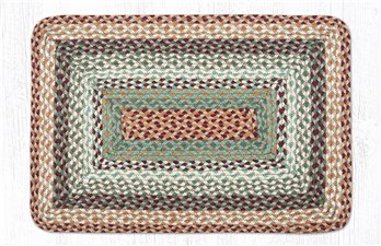 Buttermilk/Cranberry Rectangular Braided Rug 20"x30"