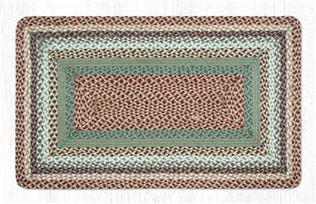 Buttermilk/Cranberry Rectangular Braided Rug 27"x45"