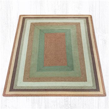 Buttermilk/Cranberry Rectangular Braided Rug 8'x10'