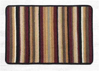 Burgundy/Black/Golden Rod Rectangular Braided Rug 27"x45"