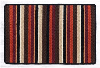 Rust/Black/Tan Rectangular Braided Rug 20"x30"