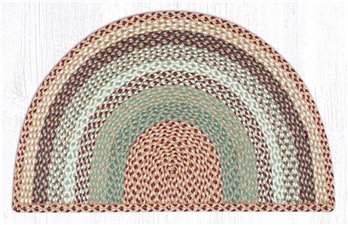 Buttermilk/Cranberry Large Rug Slice 24"x39"