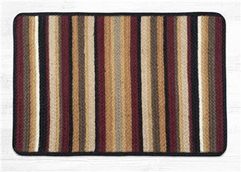 Burgundy/Black/Golden Rod Rectangular Braided Rug 20"x30"