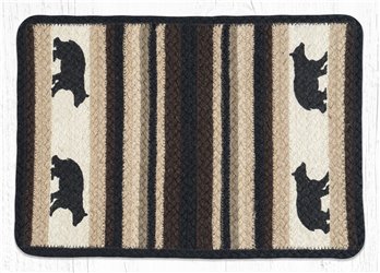 Cabin Bear Rectangular Printed Braided Placemat 13"x19"