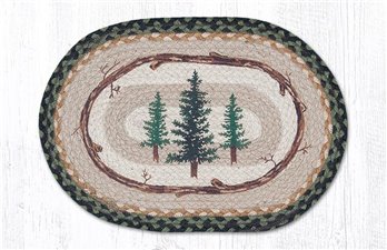 Tall Timbers Oval Braided Placemat 13"x19"