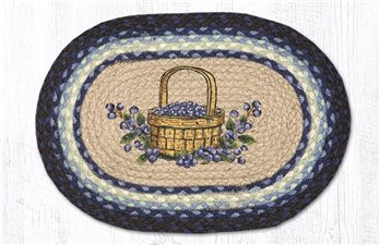 Blueberry Basket Oval Braided Placemat 13"x19"