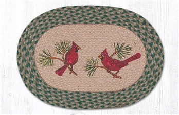 Cardinals Oval Braided Placemat 13"x19"