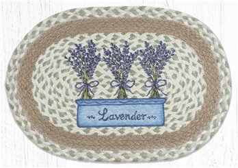 Lavender Oval Braided Placemat 13"x19"