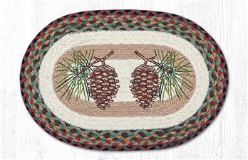 Pinecone Oval Braided Placemat 13"x19"