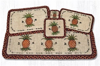 Pineapple Wicker Weave Braided Placemat 13"x19"