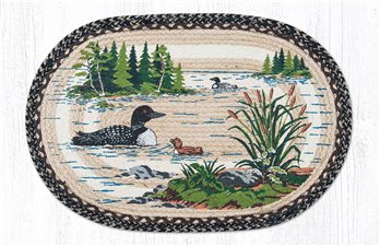 Loons Oval Braided Rug 20"x30"