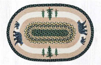 Bear Timbers Oval Braided Rug 20"x30"