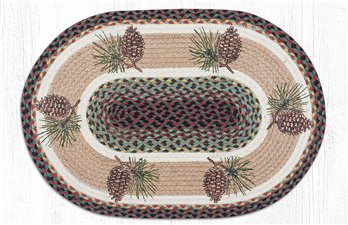 Pinecone Oval Braided Rug 20"x30"