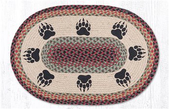 Bear Paw Oval Braided Rug 20"x30"