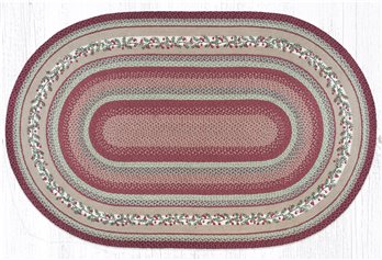 Cranberries Oval Braided Rug 5'x8'