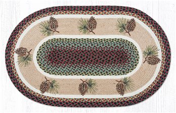 Pinecone Oval Braided Rug 27"x45"