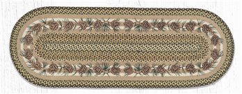 Needles & Cones Oval Braided Rug 2'x6'