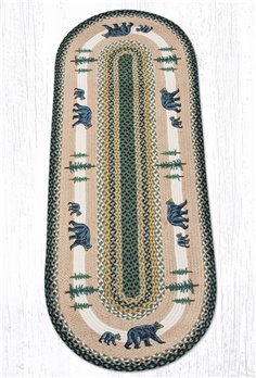 Bear Timbers Oval Braided Rug 2'x6'