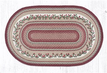 Cranberries Oval Braided Rug 3'x5'