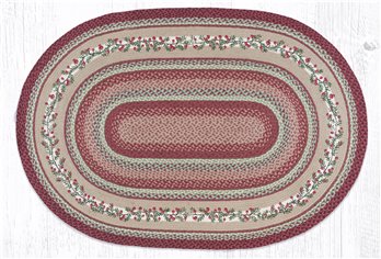 Cranberries Oval Braided Rug 4'x6'