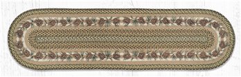 Needles & Cones Oval Braided Rug 2'x8'