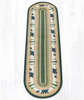 Bear Timbers Oval Braided Rug 2'x8'