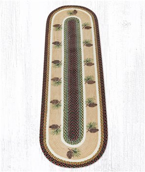 Pinecone Oval Braided Rug 2'x8'