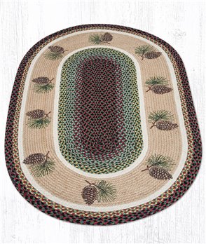 Pinecone Oval Braided Rug 3'x5'