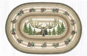 Bull Moose Oval Braided Rug 4'x6'