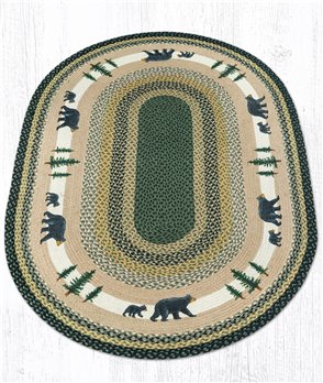 Bear Timbers Oval Braided Rug 4'x6'