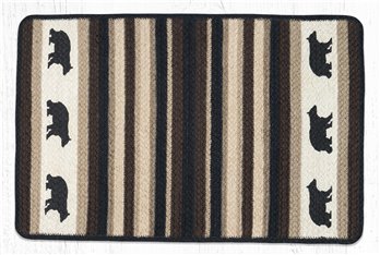 Cabin Bear Rectangular Braided Rug 20"x30"