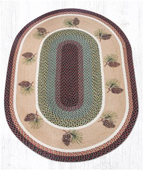 Pinecone Oval Braided Rug 4'x6'