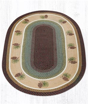 Pinecone Oval Braided Rug 5'x8'