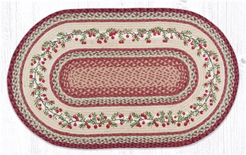 Cranberries Oval Braided Rug 27"x45"