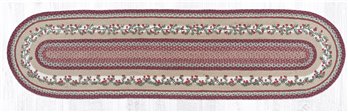 Cranberries Oval Braided Rug 2'x8'